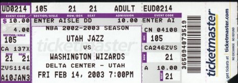 Utah Jazz vs. Washington Wizards with Michael Jordan
