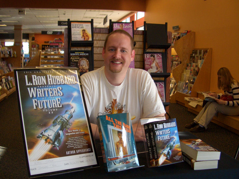 Eric James Stone at a book signing in Provo, Utah